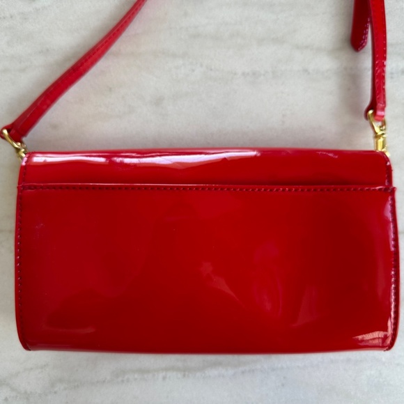 Tory Burch Red Patent Leather Crossbody Purse - Picture 9 of 14